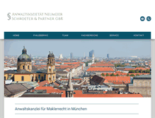 Tablet Screenshot of maklerrecht-muenchen.com